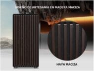 DIYPC DIY-ATX08-Wood Black USB3.0 /Type C ATX Mid Tower - Carcasa para computadora de juegos con panel lateral de vidrio templado y panel frontal de madera de nogal - Imagen 3