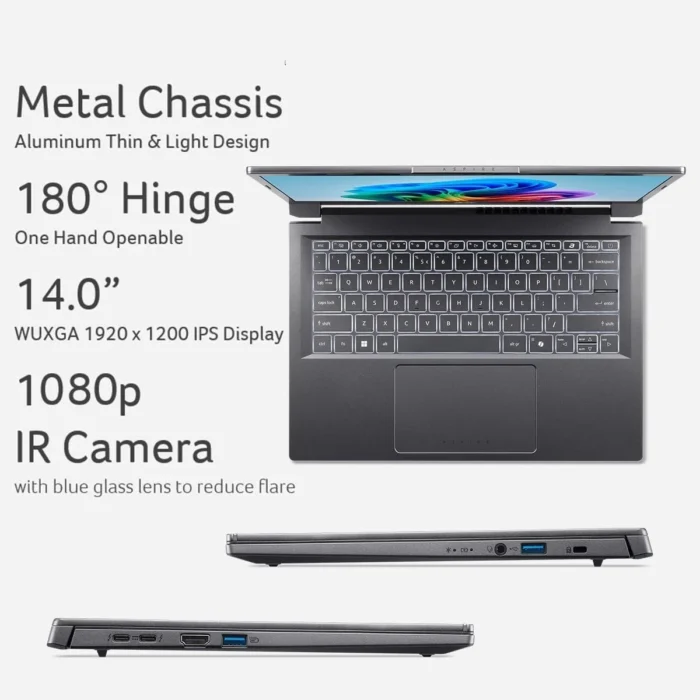 Acer Aspire 14 AI 14" Core Ultra 5 226V 16GB 1TB WUXGA Win11 AI PC Reacondicionado - Imagen 6