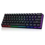 Teclado portátil para juegos mecánico, 60 % teclado para jugadores con cable