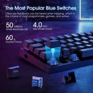 Teclado portátil para juegos mecánico, 60 % teclado para jugadores con cable - Imagen 3