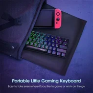 Teclado portátil para juegos mecánico, 60 % teclado para jugadores con cable - Imagen 5