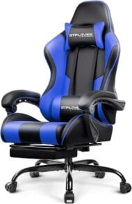 GTPLAYER Silla para videojuegos, silla de computadora con reposapiés y soporte lumbar. - Imagen 6