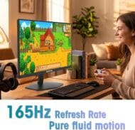 Sceptre - Monitor de juegos Prime de 24 pulgadas DisplayPort x2 165Hz HDMI x2 165Hz altavoces integrados, negro máquina 2027 (Serie E248B-FW165T) - Imagen 2