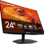 Sceptre - Monitor de juegos Prime de 24 pulgadas DisplayPort x2 165Hz HDMI x2 165Hz altavoces integrados, negro máquina 2027 (Serie E248B-FW165T)