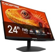 Sceptre - Monitor de juegos Prime de 24 pulgadas DisplayPort x2 165Hz HDMI x2 165Hz altavoces integrados, negro máquina 2027 (Serie E248B-FW165T)