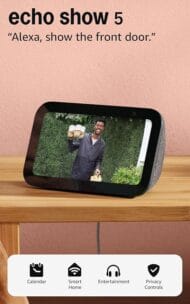 Amazon Echo Show 5 (modelo más reciente), Pantalla inteligente con 2x bajo y sonido claro, Carbón - Imagen 5
