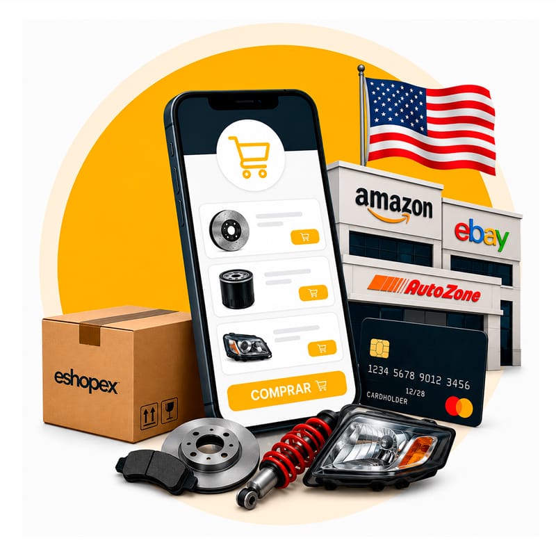 Repuestos de autos americanos disponibles en tiendas especializadas de Estados Unidos.