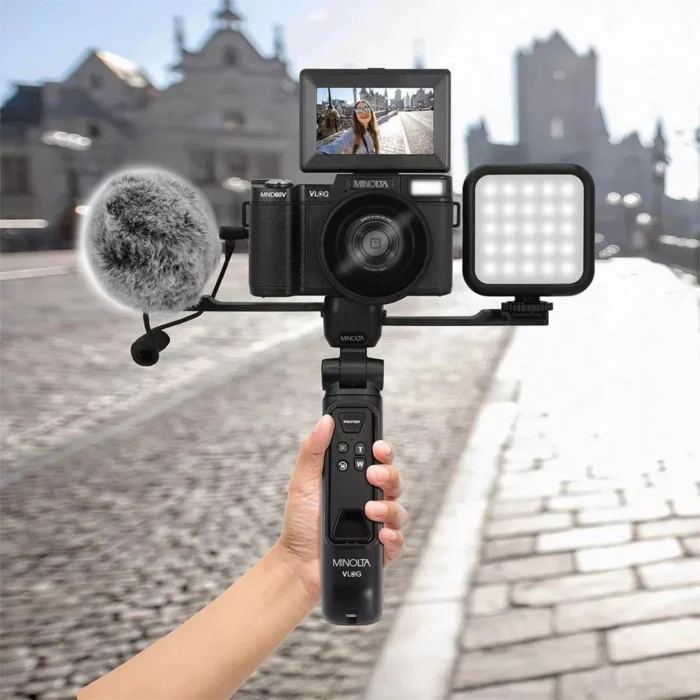 Kit de cámara creadora Minolta MND60V 64 MP 4K60FPS Ultra HD VLOG excelente - Imagen 2