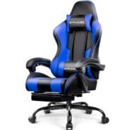 GTPLAYER Silla para videojuegos, silla de computadora con reposapiés y soporte lumbar.