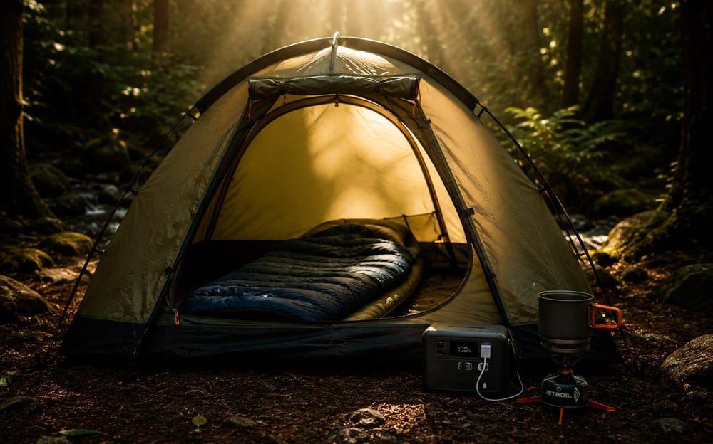 Equipo outdoor para trekking y actividades al aire libre