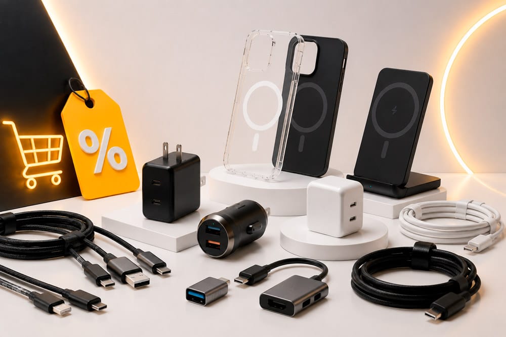 Cables y accesorios electrónicos en USA disponibles en tiendas de Estados Unidos.