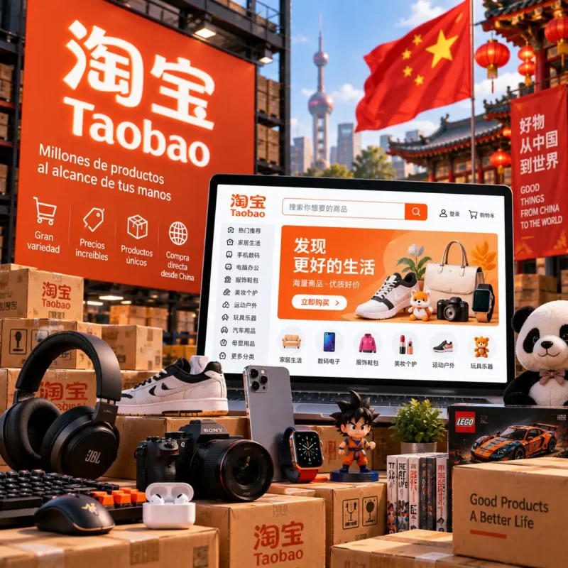 Tienda Taobao productos difíciles de localizar en marketplaces internacionales.