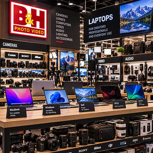 Tienda especializada en laptops profesionales B&H Photo Video