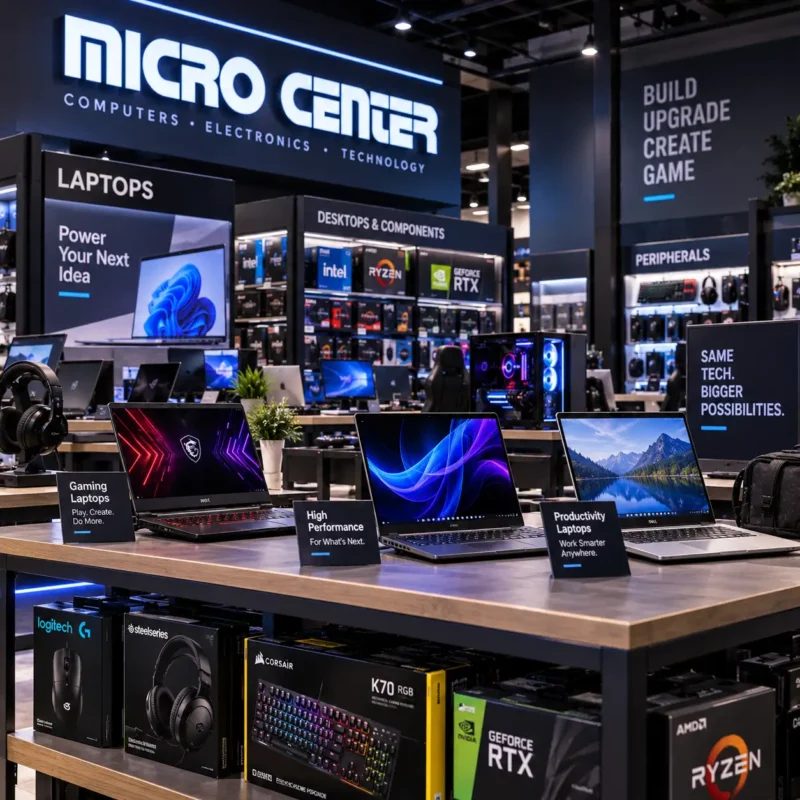 Tienda especializada en tecnología y hardware Micro Center USA