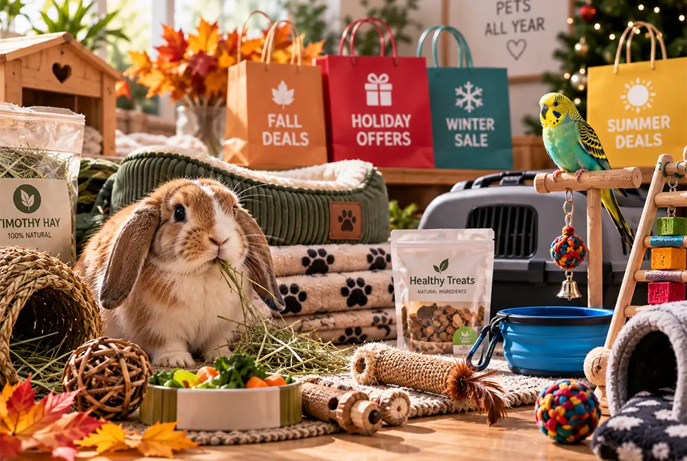 Bolsas de ofertas y descuentos de temporada en tiendas de mascotas de USA