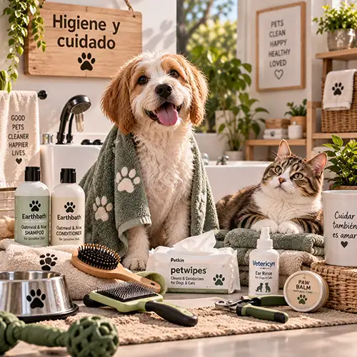 Productos de higiene, cepillos y cuidado para perros y gatos