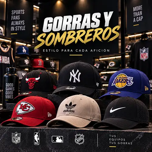 Gorras oficiales New Era NBA y NFL