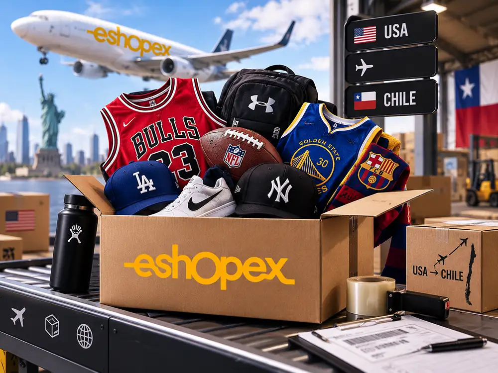 Trae el merchandising deportivo que quieres desde usa con tu casilla eShopex
