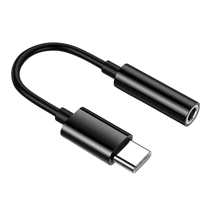 Puerto adaptador USB-C tipo C a conector de audio auxiliar de 3,5 mm cable USB para auriculares - Imagen 1
