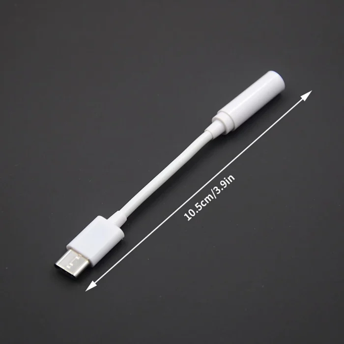 Puerto adaptador USB-C tipo C a conector de audio auxiliar de 3,5 mm cable USB para auriculares - Imagen 4