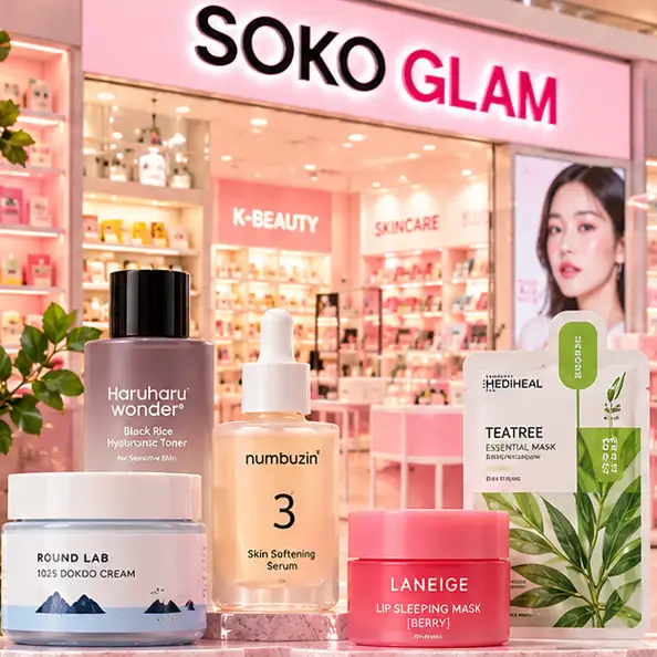 Tienda Soko Glam con productos de belleza y maquillaje K-beauty.